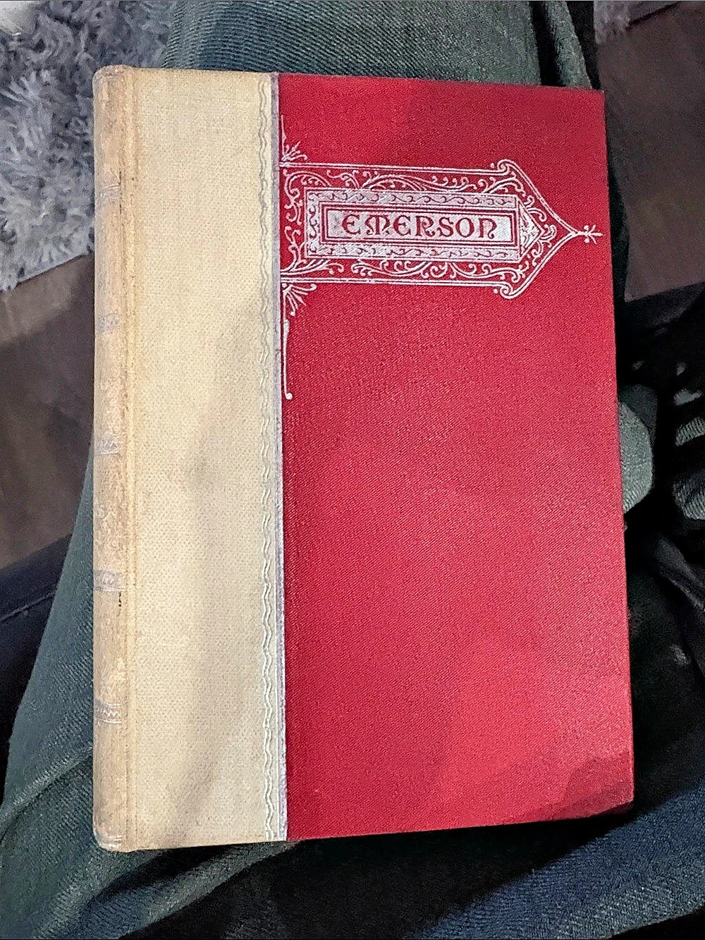 Essays, Second Series 1893 Hardcover Book Red & Cream